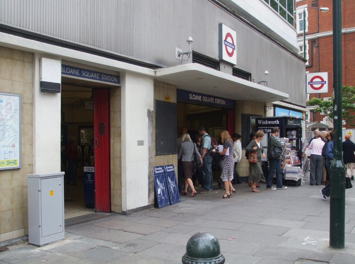 Sloane Square tube station entrance 
