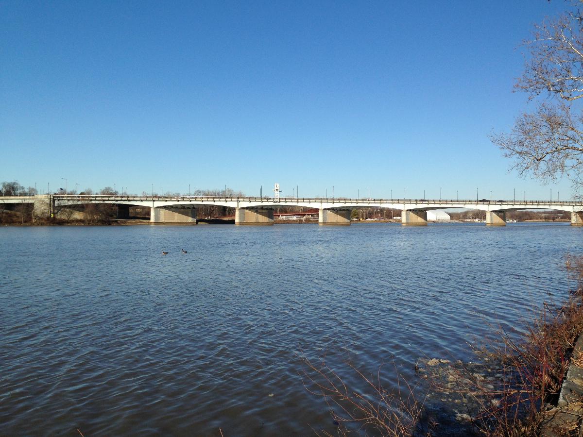 The John Philip Sousa Bridge over the Anacostia River in Washington, DC 