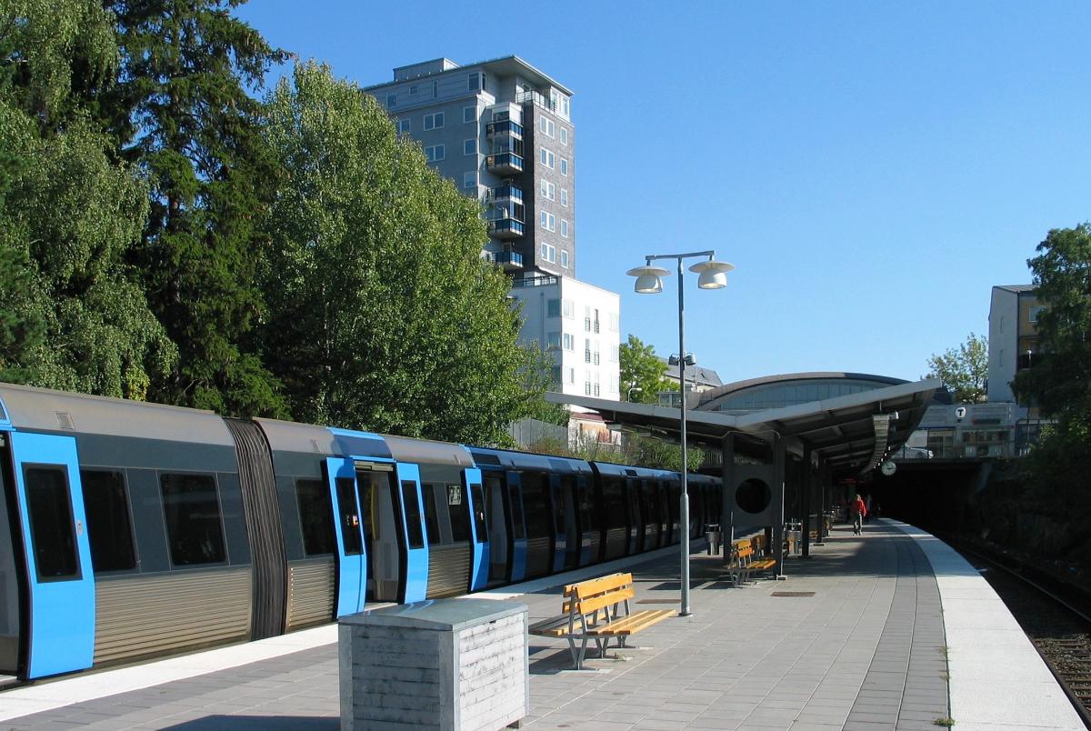 Blackeberg, a metro station in Stockholm 