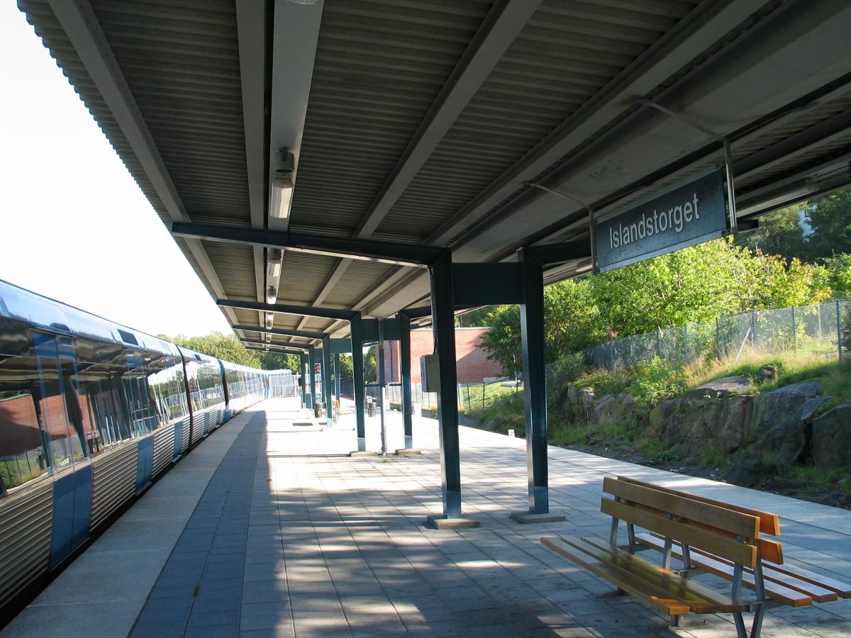 Islandstorget, a metro station in Stockholm, Sweden 