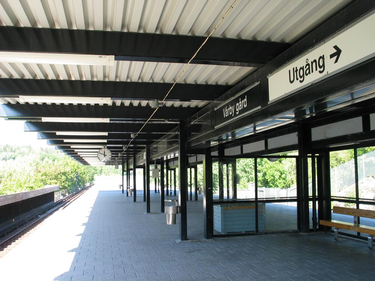 Vårby gård, a metro station in Stockholm 