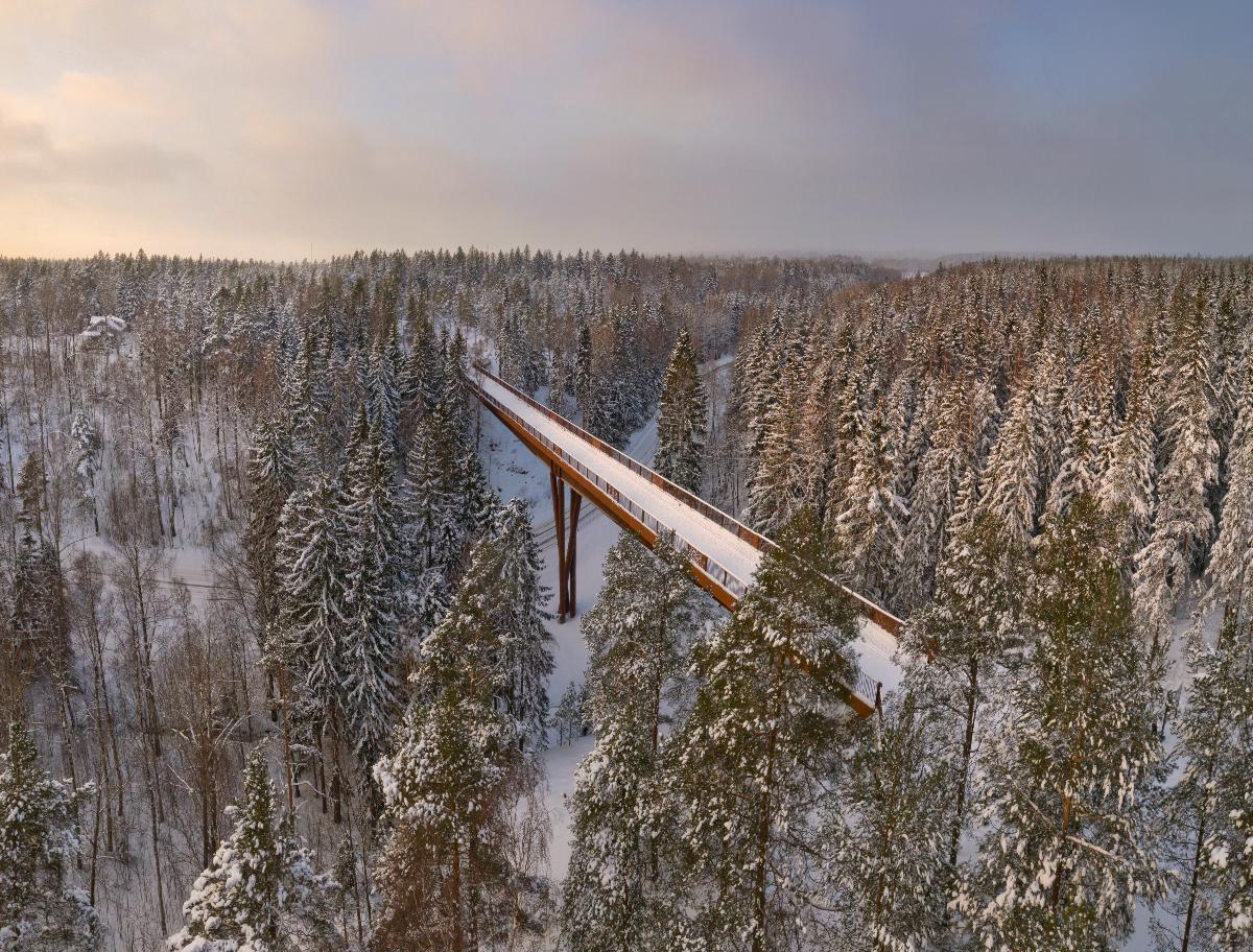 Sudentassu bridge over Vanha Porvoontie road in Vantaa, Finland 