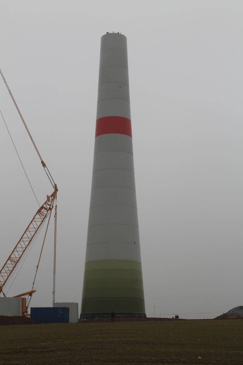 Baustelle der Enercon E-82 Windkraftanlage Ingersheim 