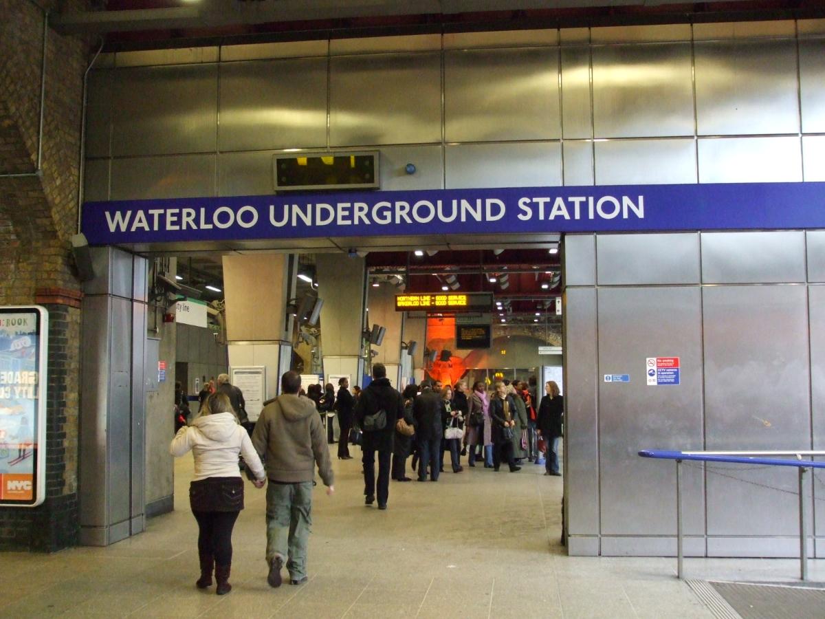 Entrance to Waterloo tube station from the eastern side of Waterloo railway station 