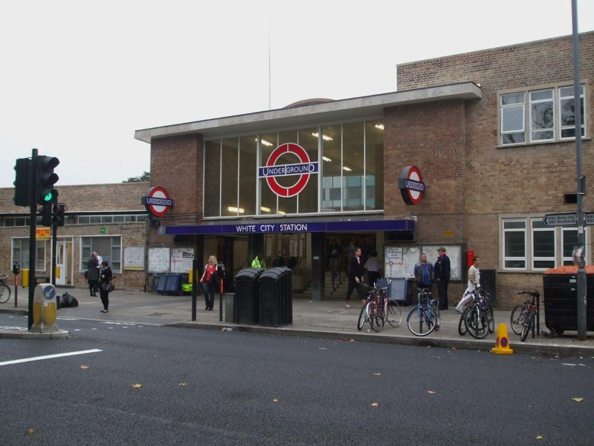 White City tube station entrance, after recent refurbishment 