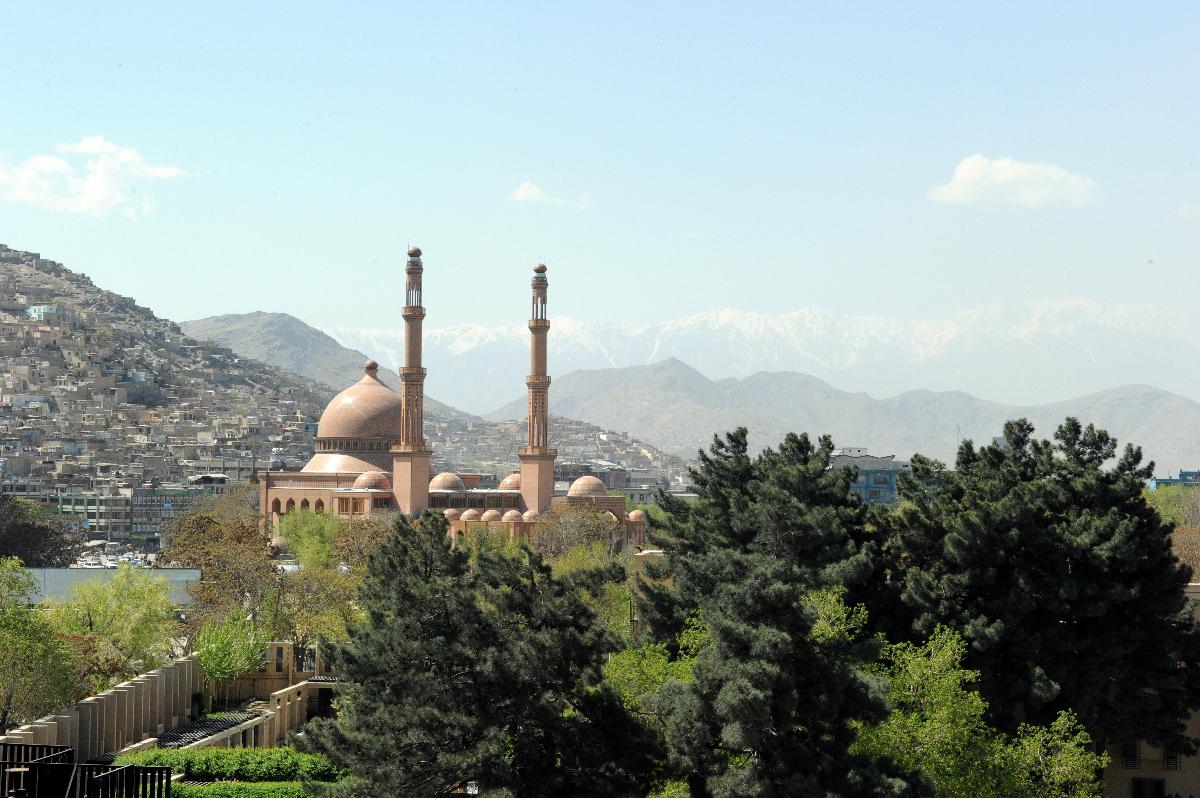 Haji Abdul Rahman Mosque in Kabul, which is the largest in Afghanistan. 