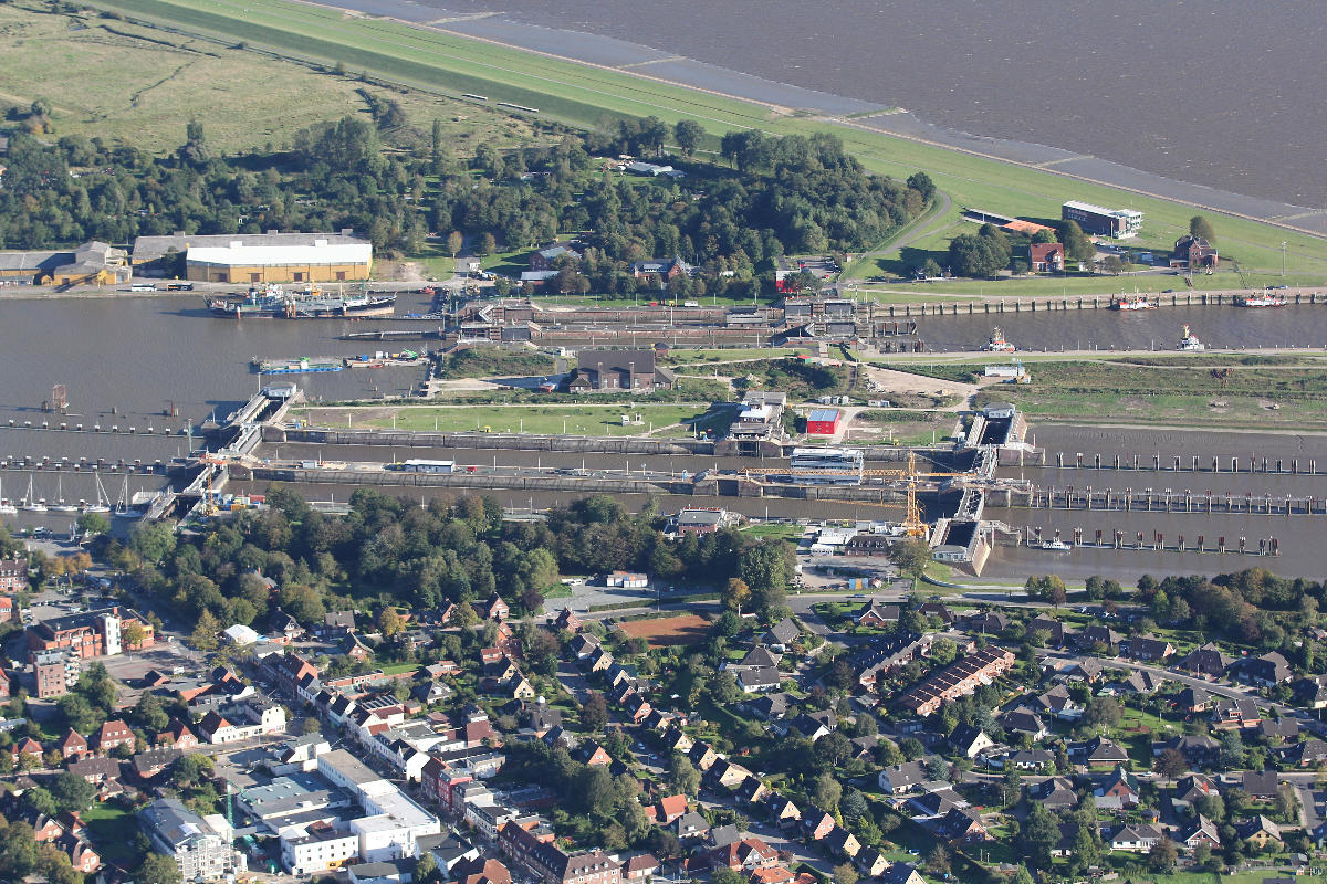 Luftbild: Schleuse Brunsbüttel 