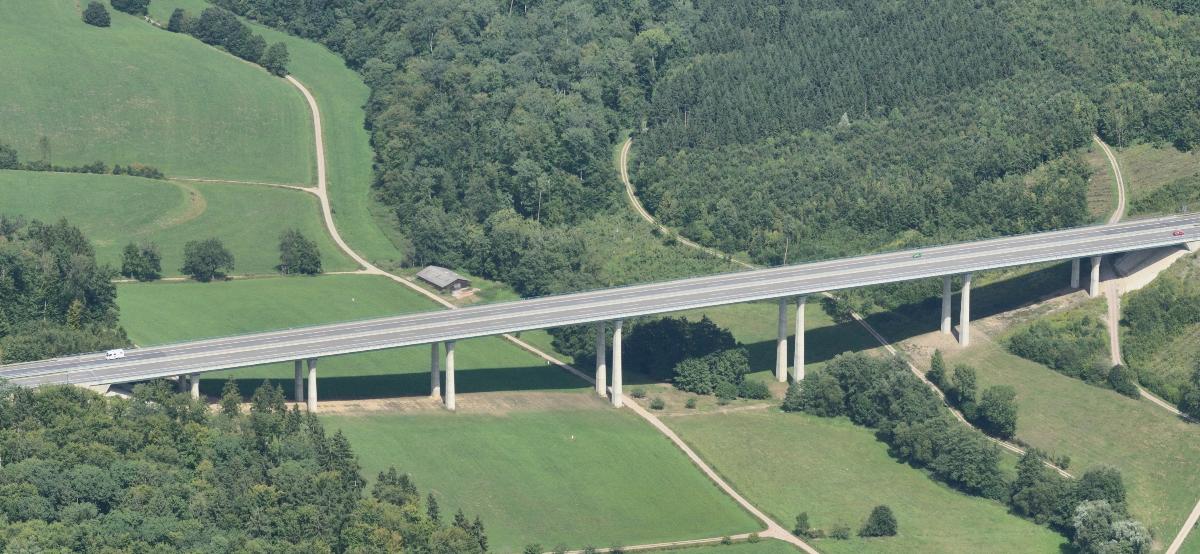 Aerial view of Dultenaugraben Bridges 