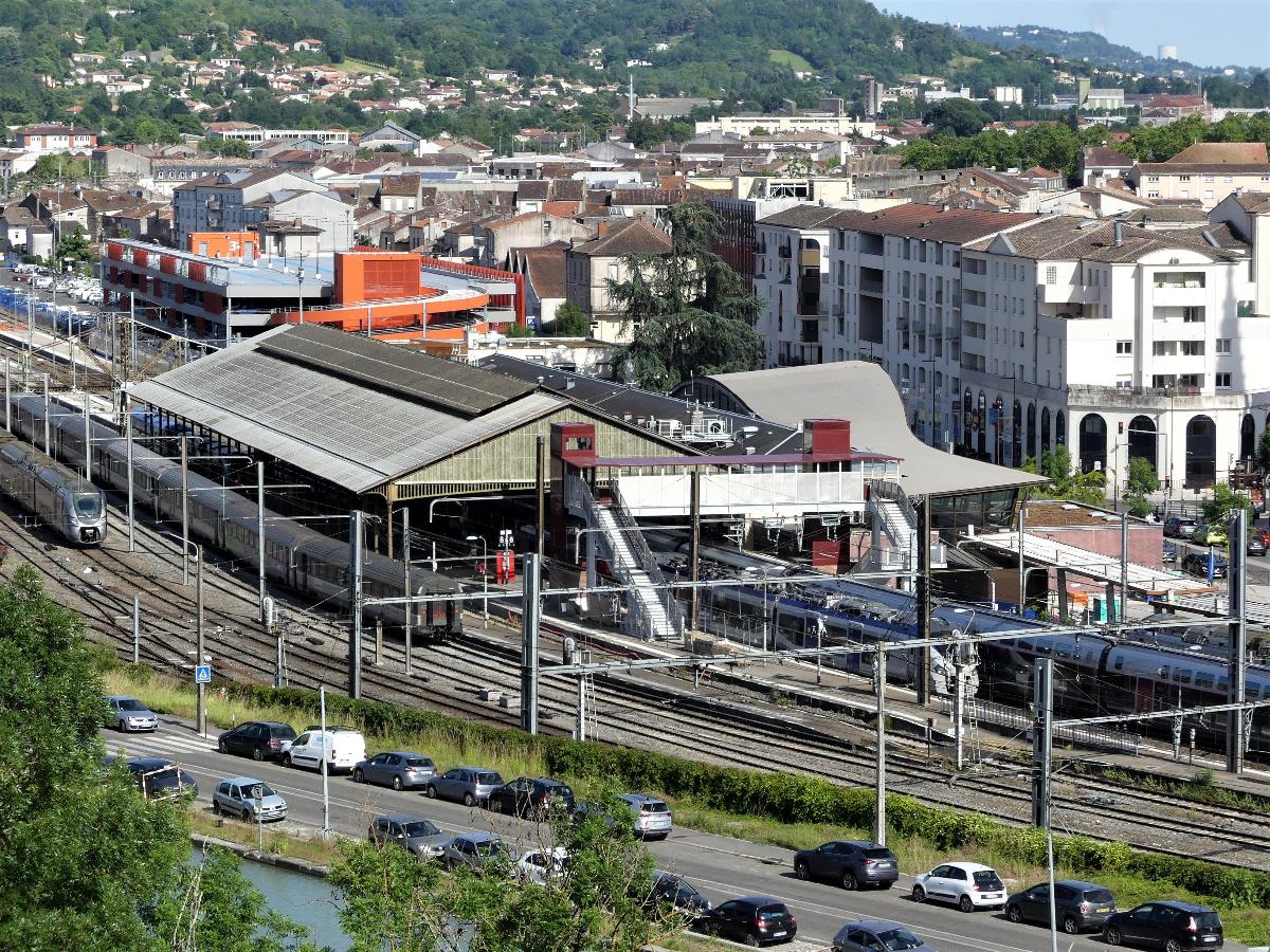 La gare d'Agen, Lot-et-Garonne, France 