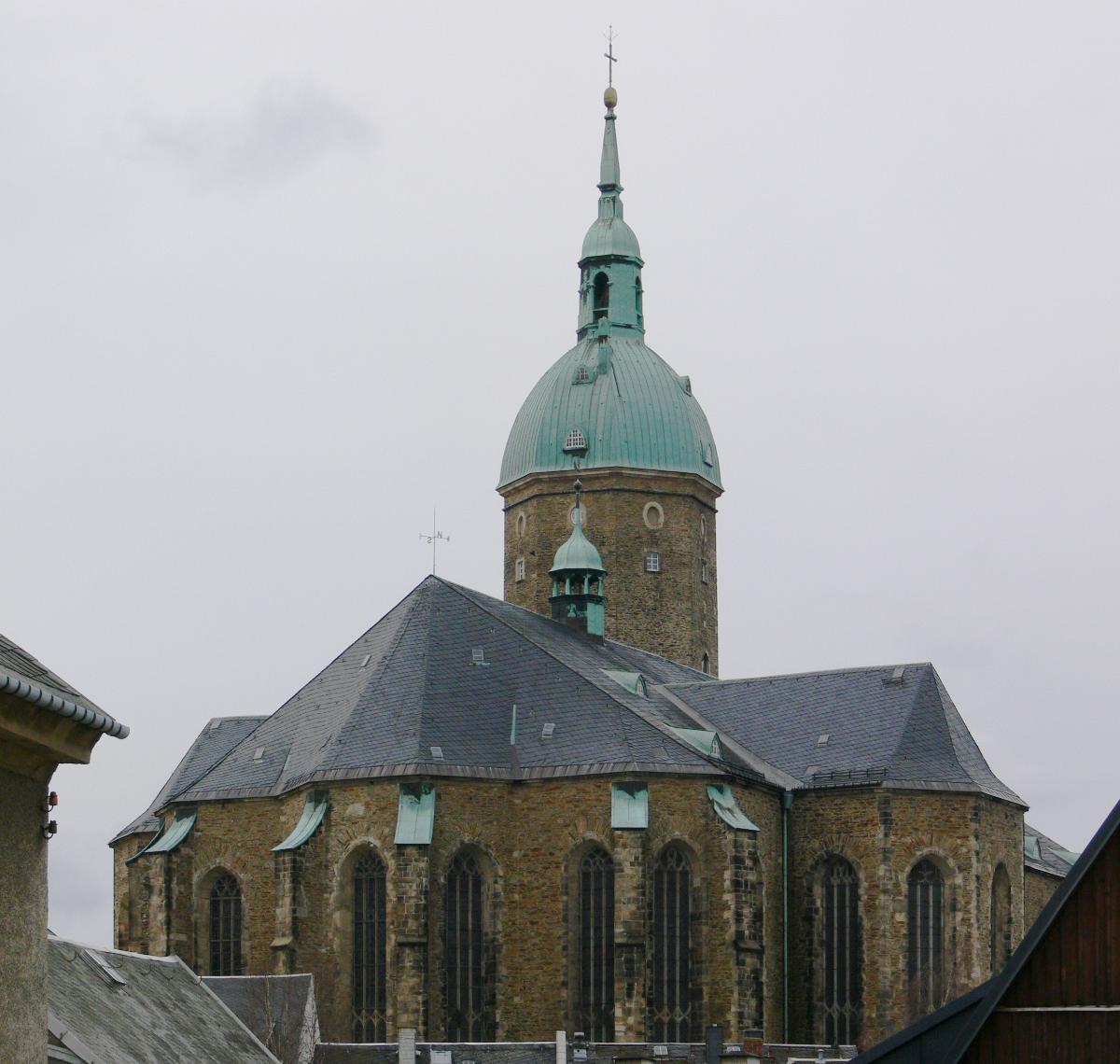 Annaberg-Buchholz, St. Annenkirche, von der Farbegasse aus gesehen 