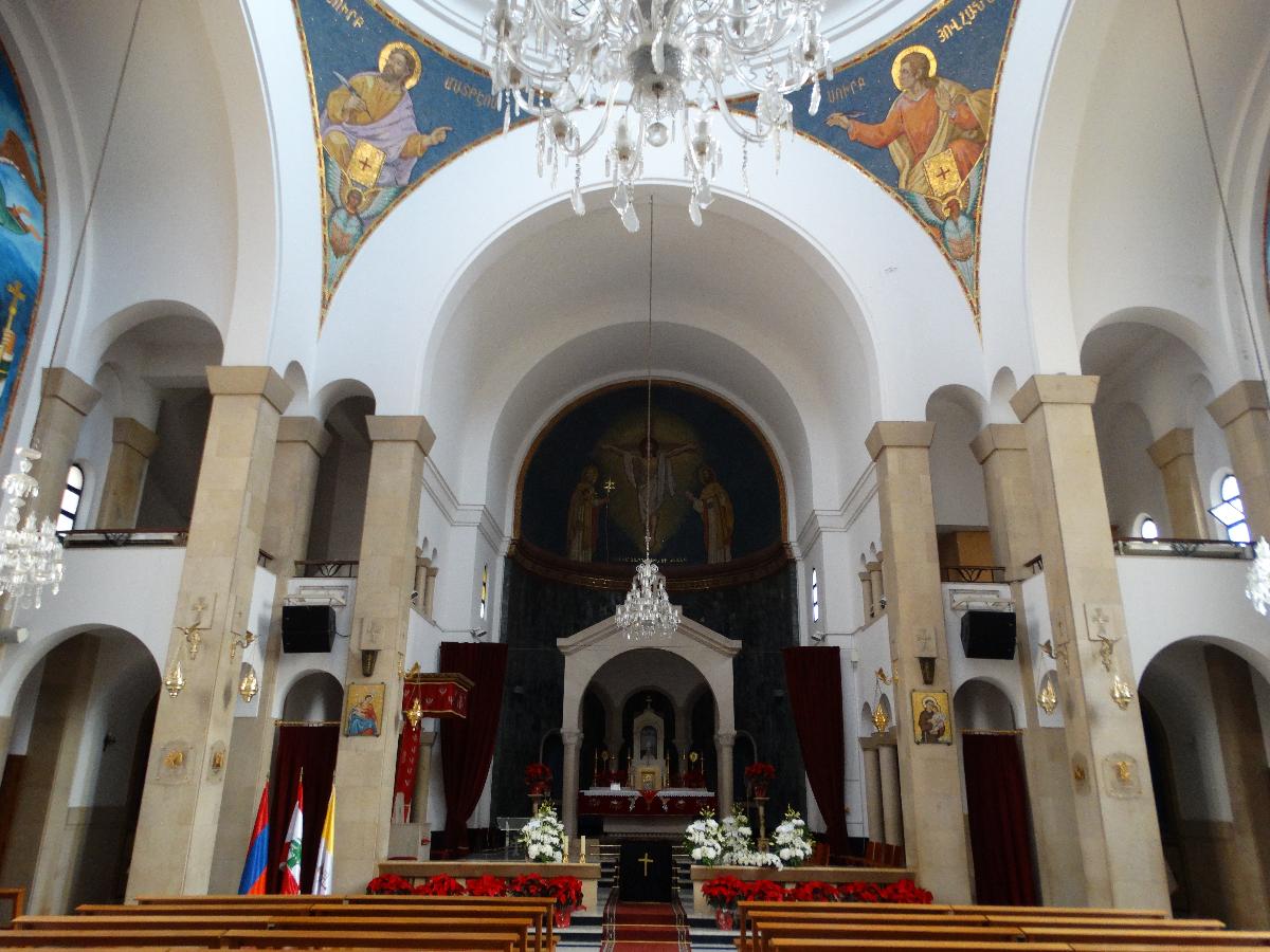 Armenian catholic cathedral in Beirut (inner view) 