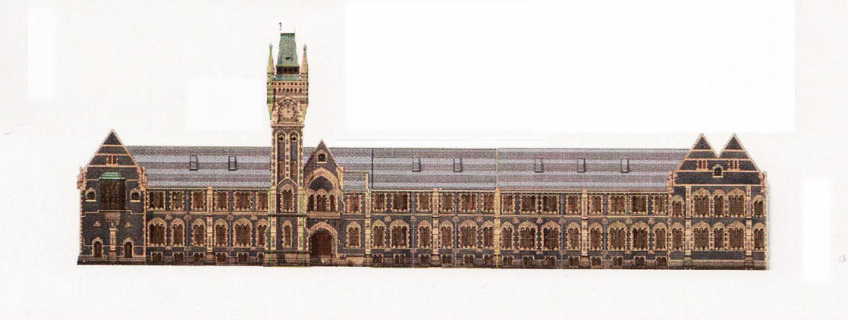 University of Otago Clocktower building as built. 