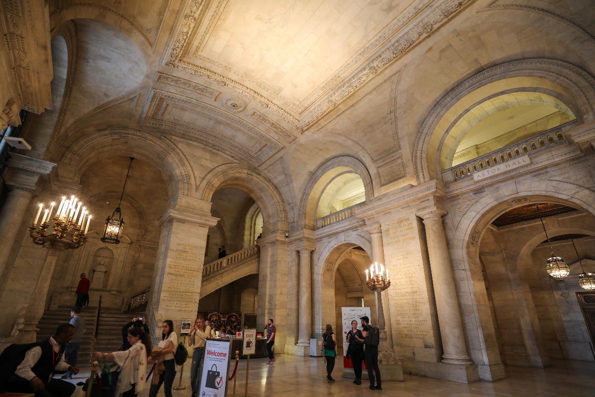 Astor Hall at the Main Branch of the New York Public Library 