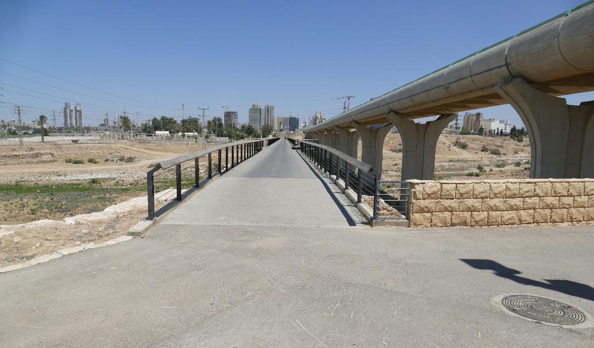 Ottoman railway bridge over Beersheba stream, Beer Sheva, Israel. 
