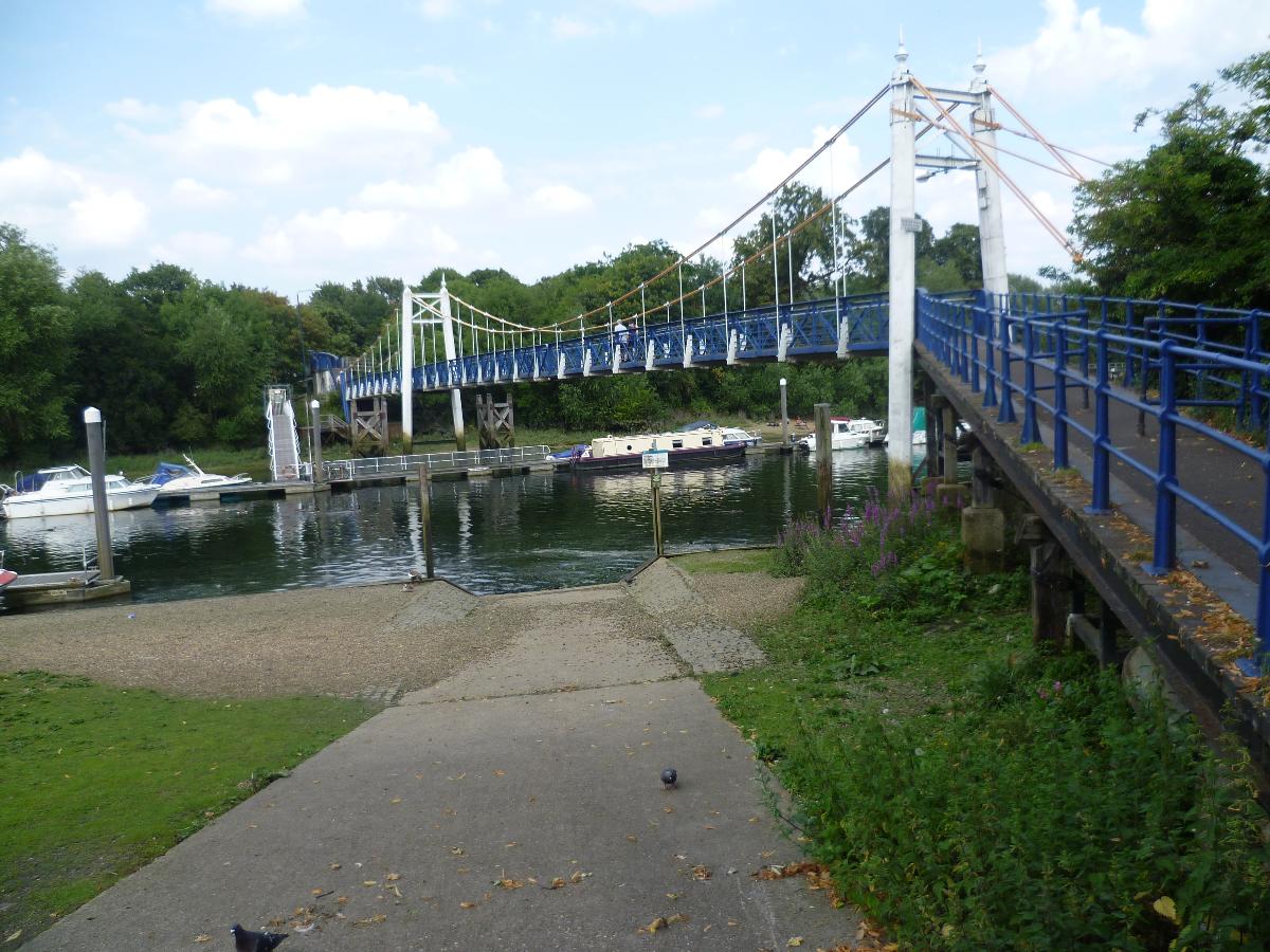 Bridge across the Thames leading to Teddington Lock  