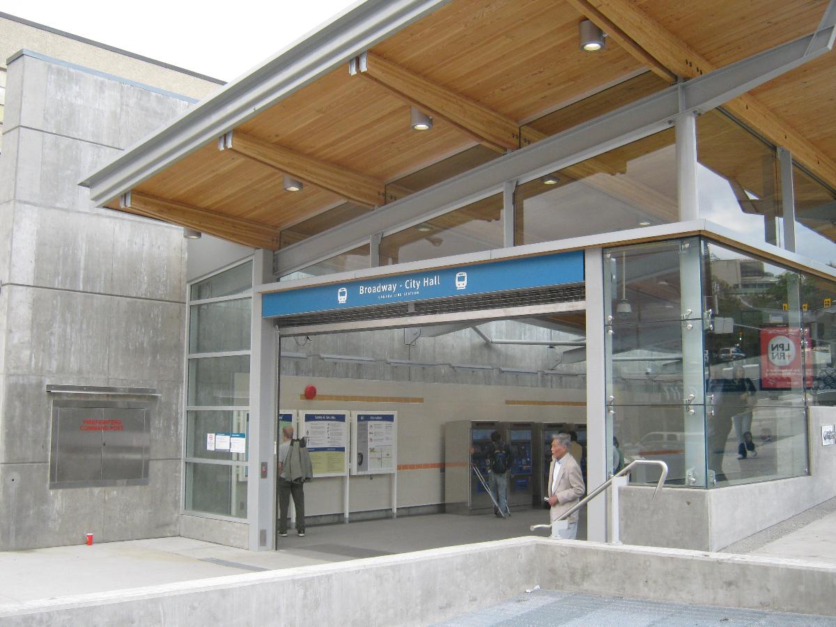 A picture of Broadway-City Hall Station, Vancouver, Canada 