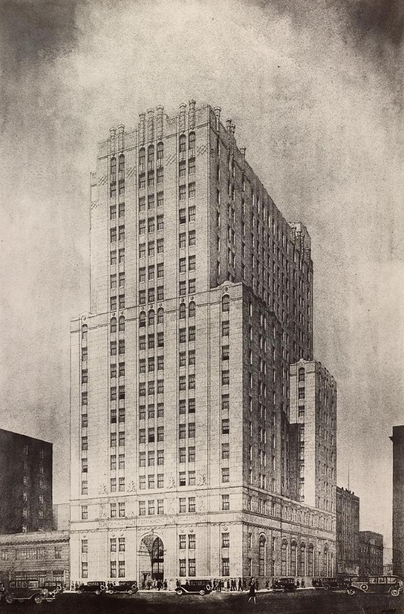 Architectural rendering of the Canada Permanent Trust Building, Toronto, Canada 