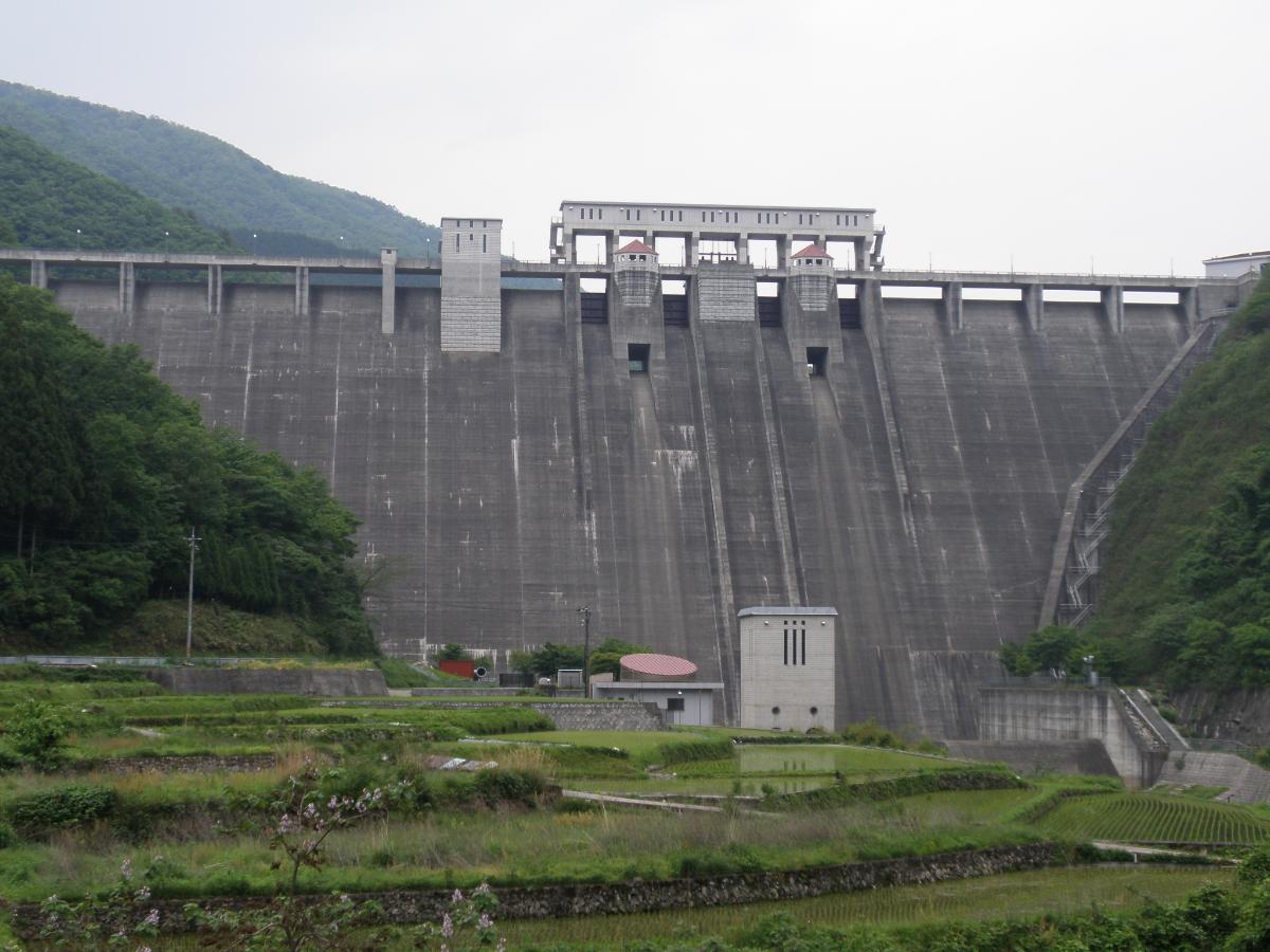 Chiya Dam on the Takahashi river, Niimi, Okayama. 