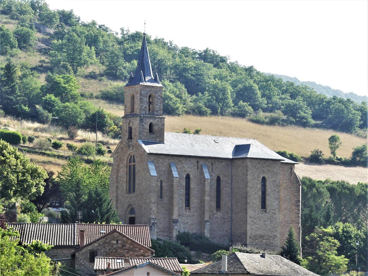 L'église Saint-Christophe de Peyre, Comprégnac, Aveyron, France. 