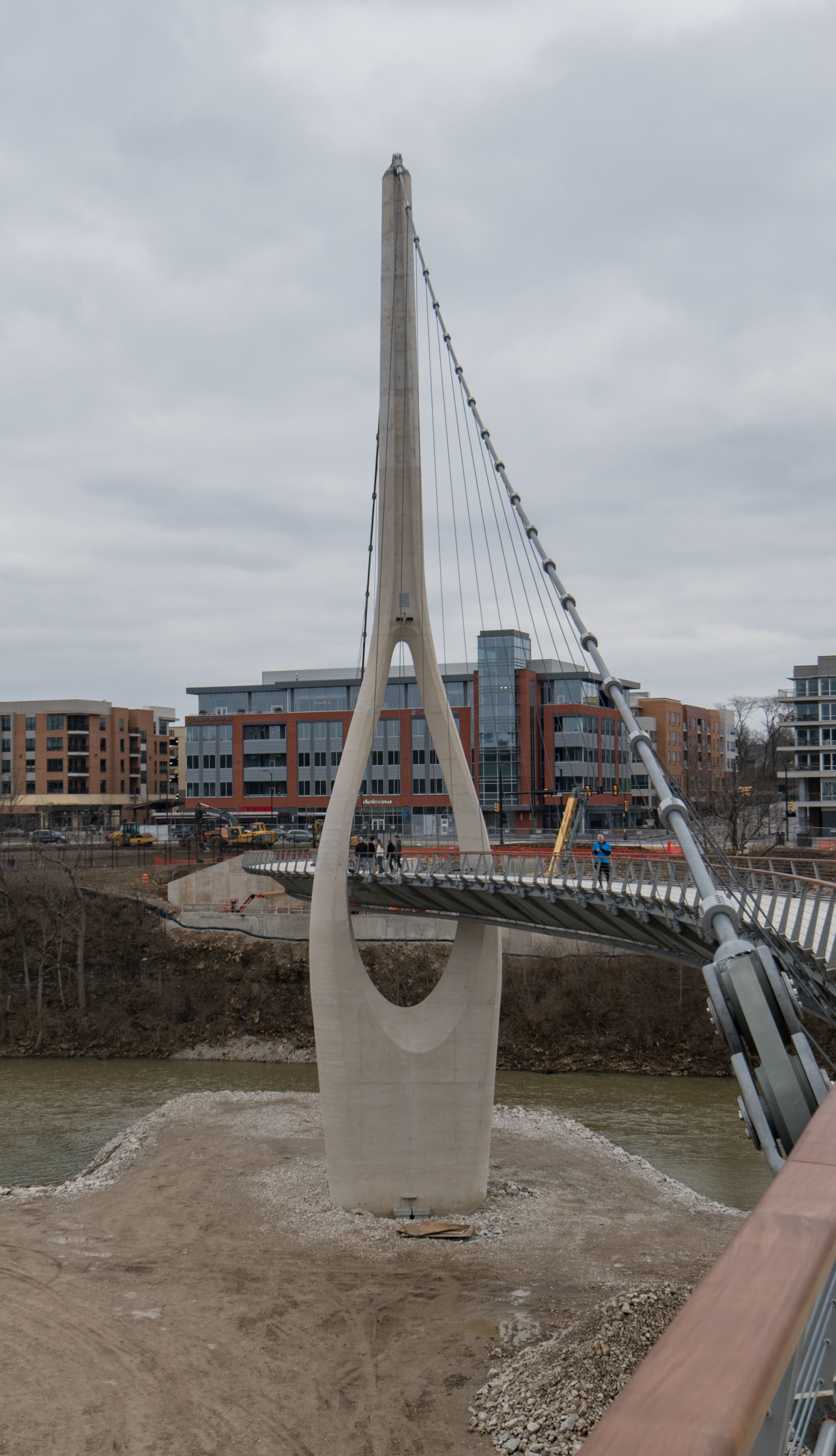 The Dublin Link pedestrian bridge in Dublin, Ohio 