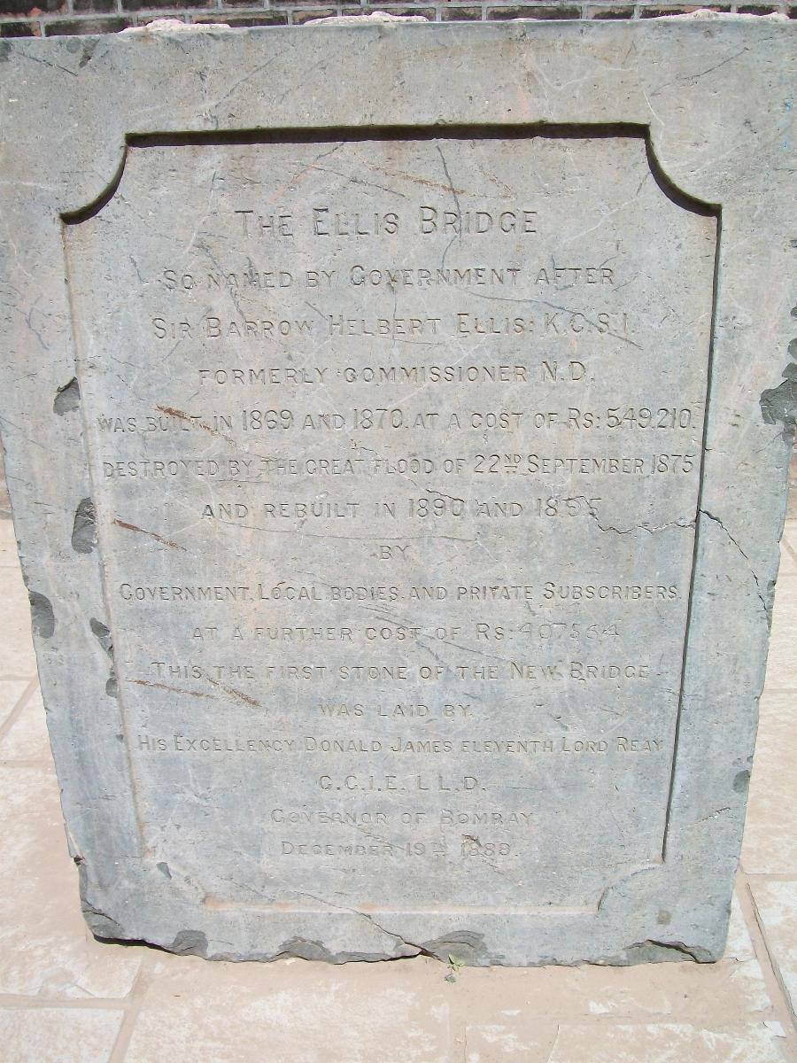 Foundation Block of Ellis Bridge, Ahmedabad Now at Sanskar Kendra Museum.