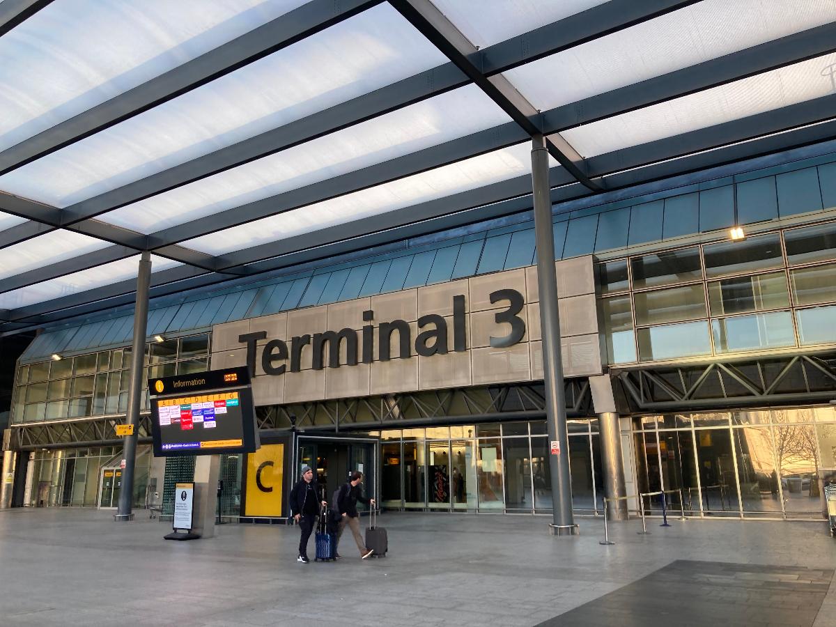 Entrance C to Terminal 3 of Heathrow Airport 