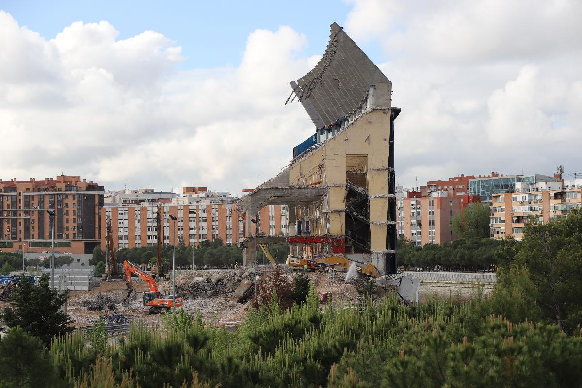 Das Vicente-Calderon-Stadion bei seinem Abriss 