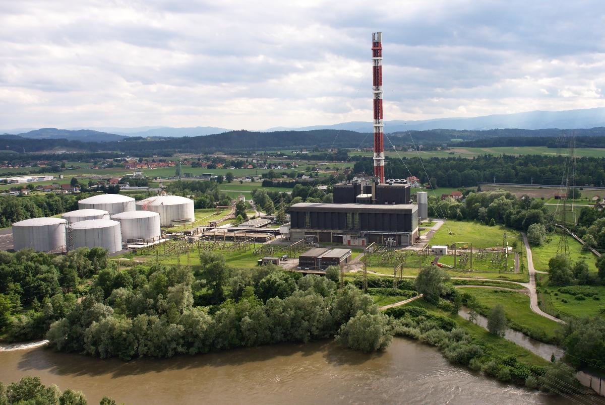 Smokestack of the Neudorf-Werndorf Thermal Power Plant 