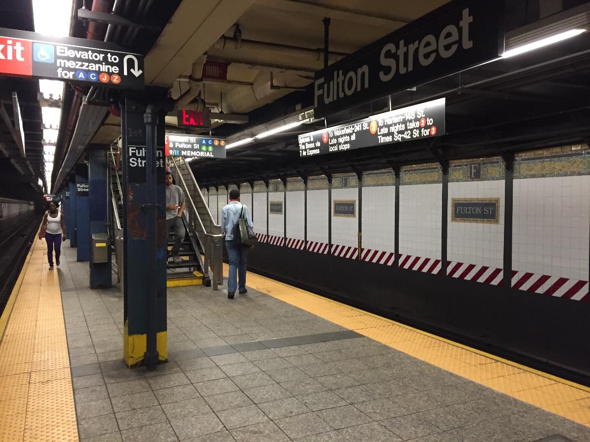 2/3 platform at Fulton Street. 