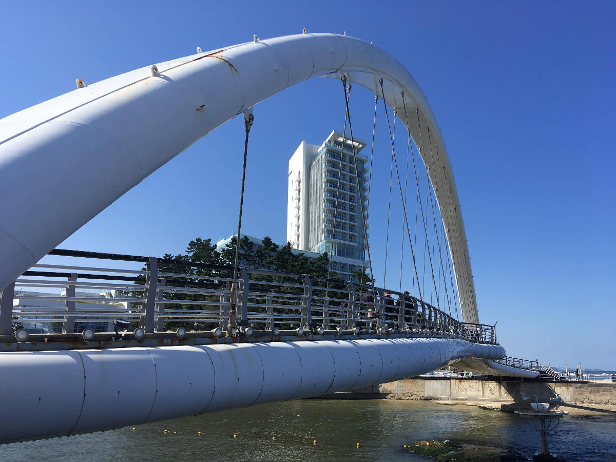 Gangmun Sotdae Bridge in Gangneung. 