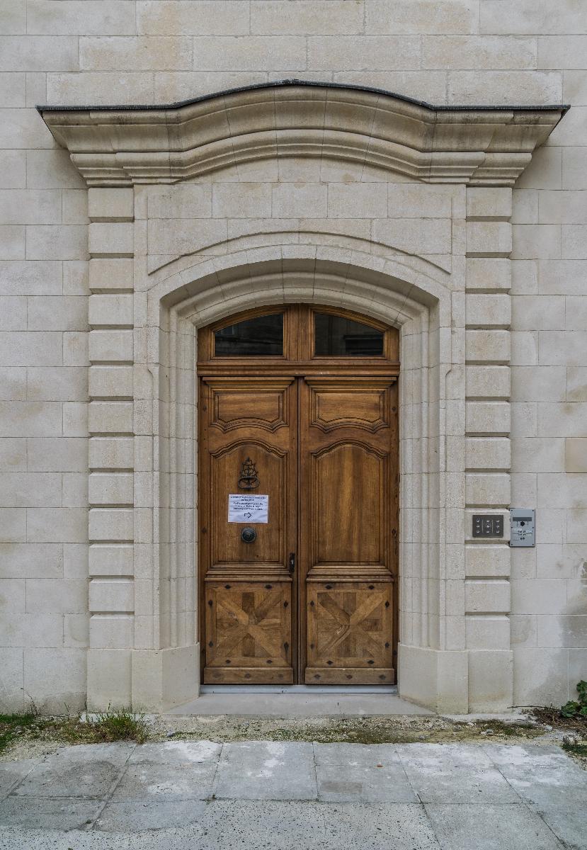 Portal of the general hospital in Uzès, Gard, France 