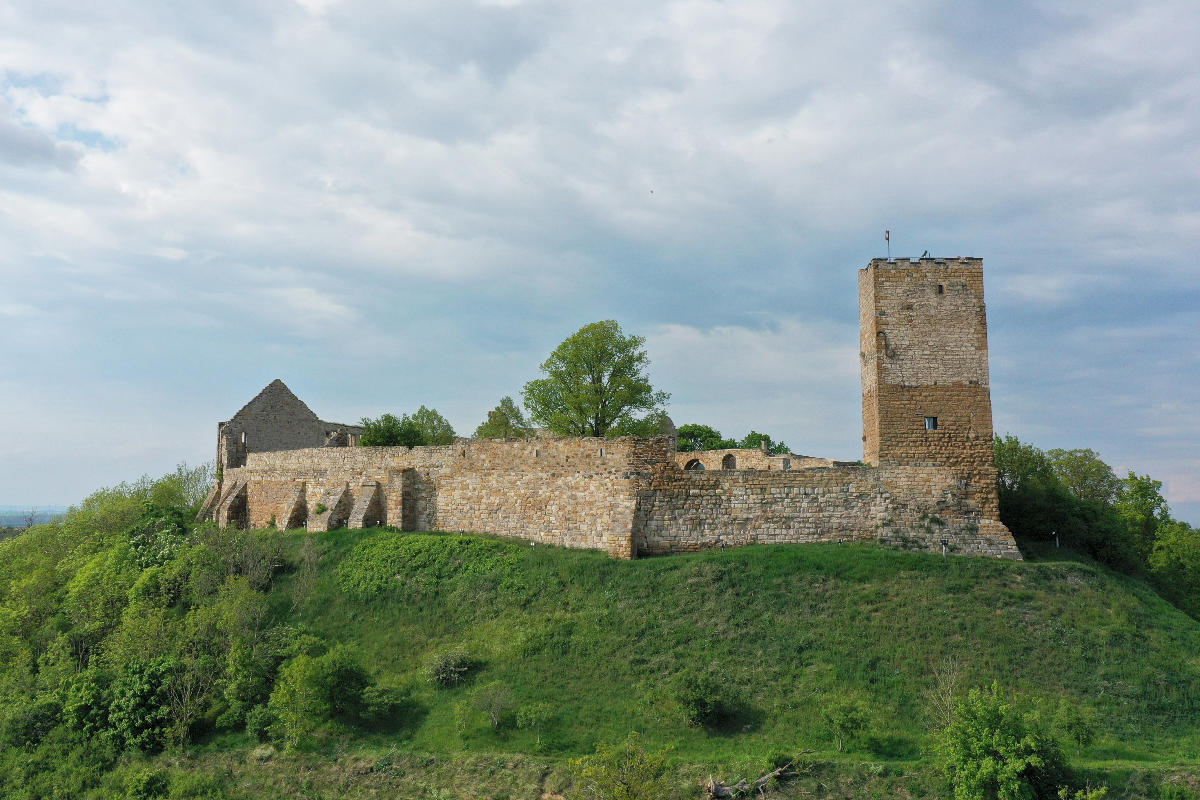 Front view of Burg Gleichen castle, Thuringia, Germany, May 2022 