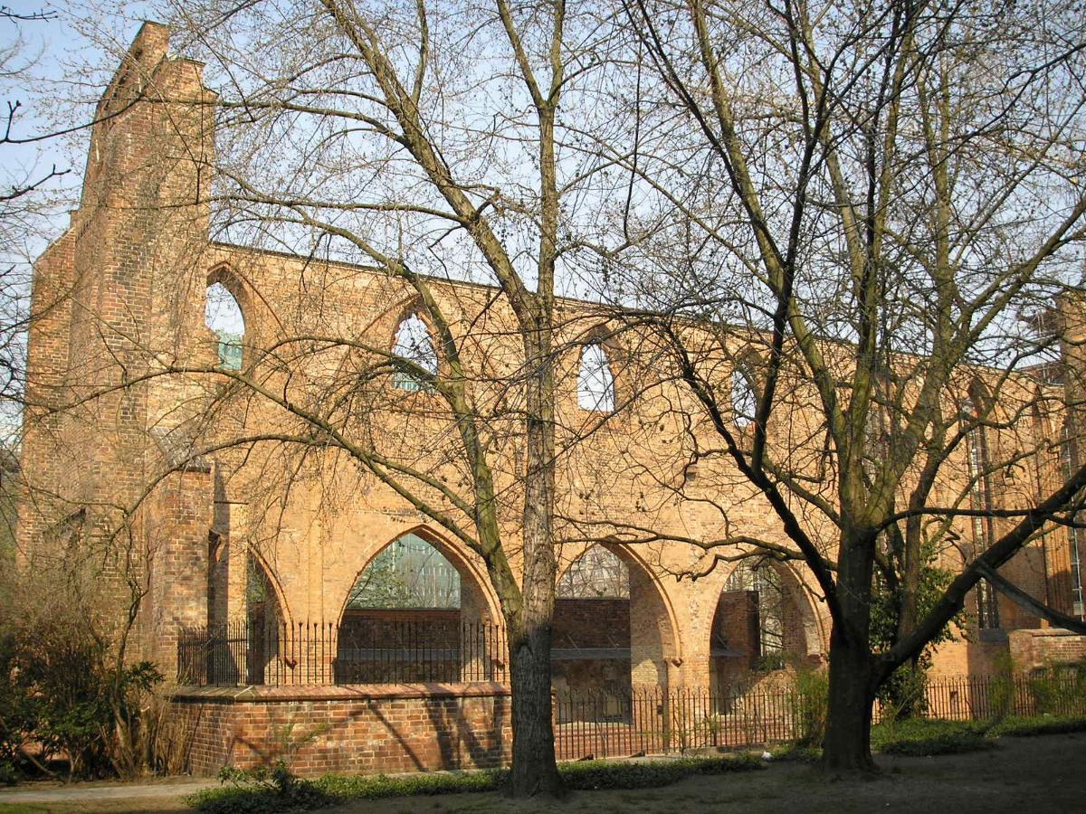 Ruins of church of the former Franciscan Monastery in Berlin 