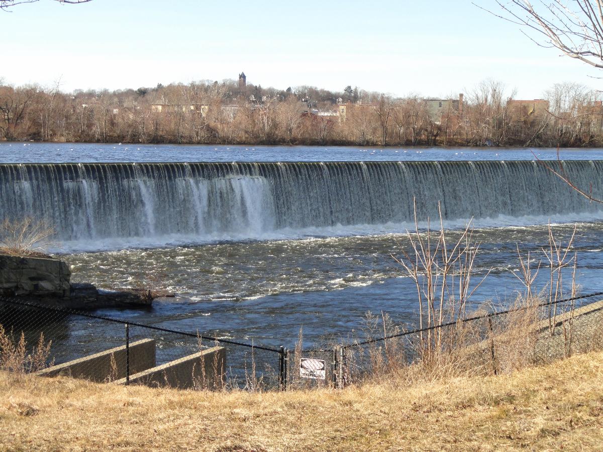 The Great Stone Dam, Lawrence, Massachusetts, USA. Constructed 1845-1848. 