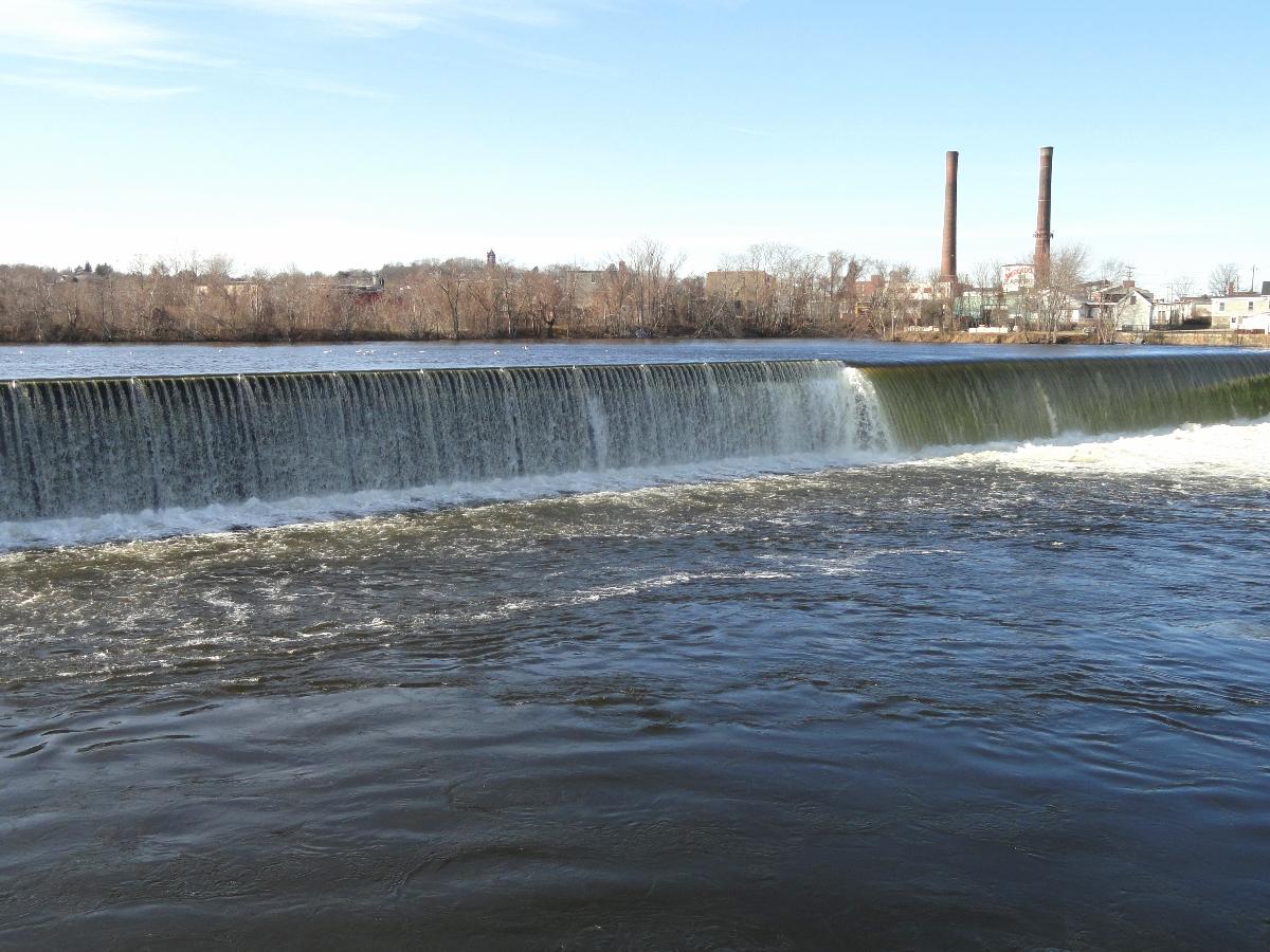 The Great Stone Dam, Lawrence, Massachusetts, USA. Constructed 1845-1848. 