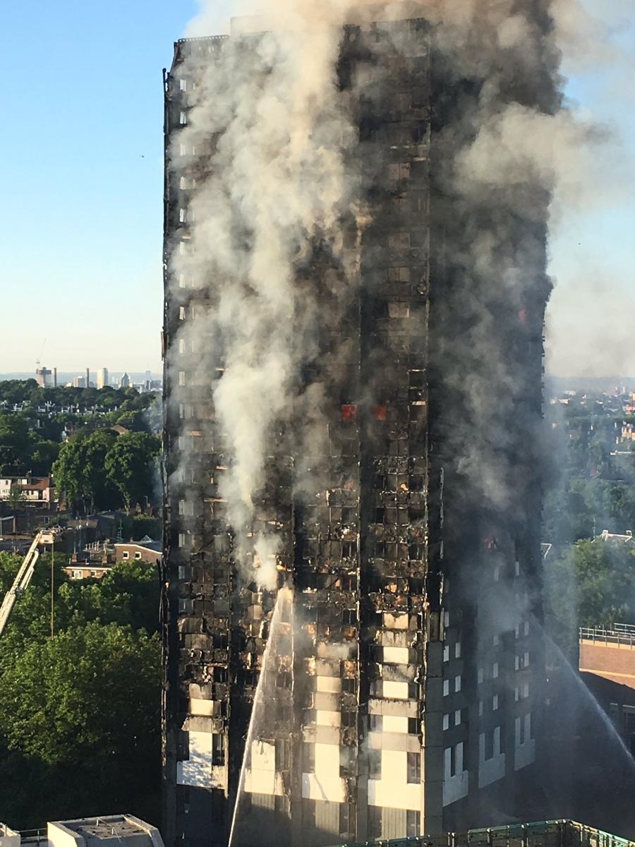 Grenfell Tower fire, approximately 6 a.m. 