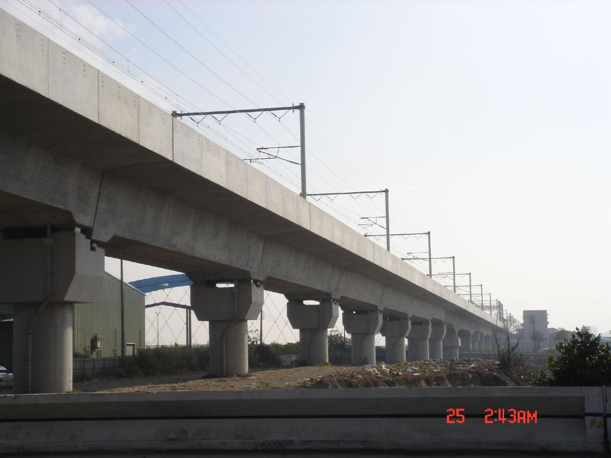 High speed rail viaduct in Taichung 