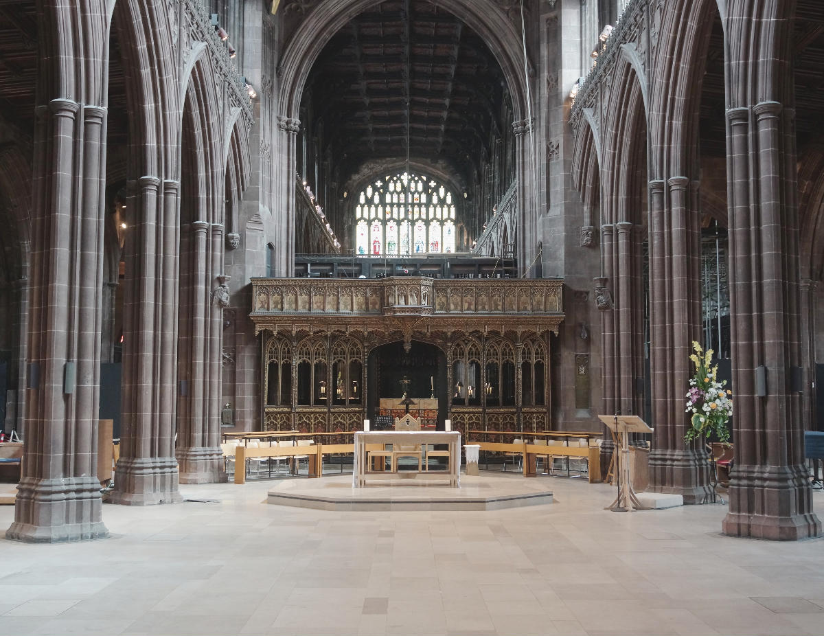 Inside Manchester Cathedral  