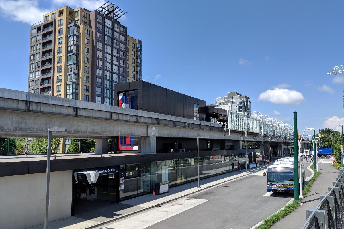 Joyce–Collingwood station viewed from the east. June 2019. 