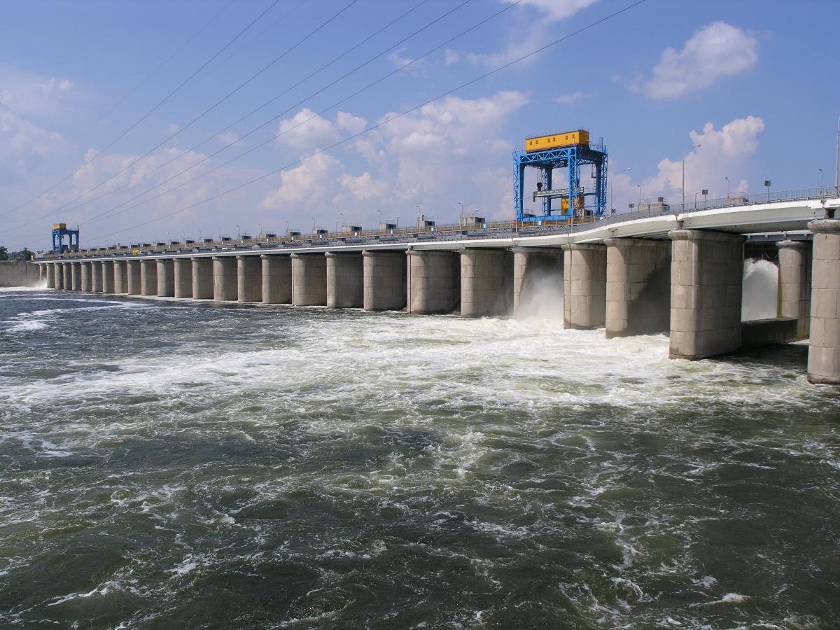Kakhovka hydroelectric station, Nova Kakhovka, Kherson Oblast, Ukraine 