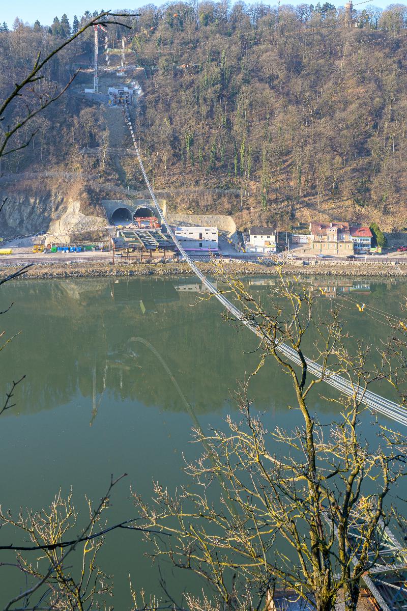 Baustelle der Vierten Linzer Donaubrücke 