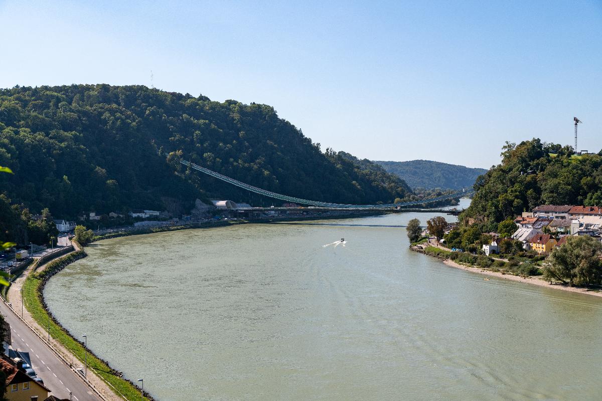 Baustelle der Vierten Linzer Donaubrücke am 15.09.2023 
