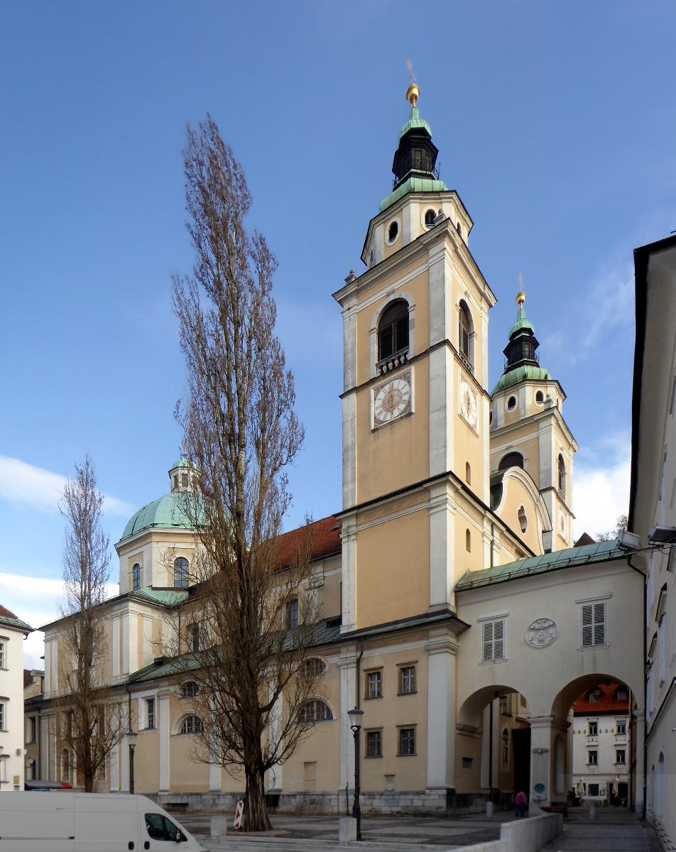 Laibach (Slowenien), Nikolausdom von Nordwesten. 