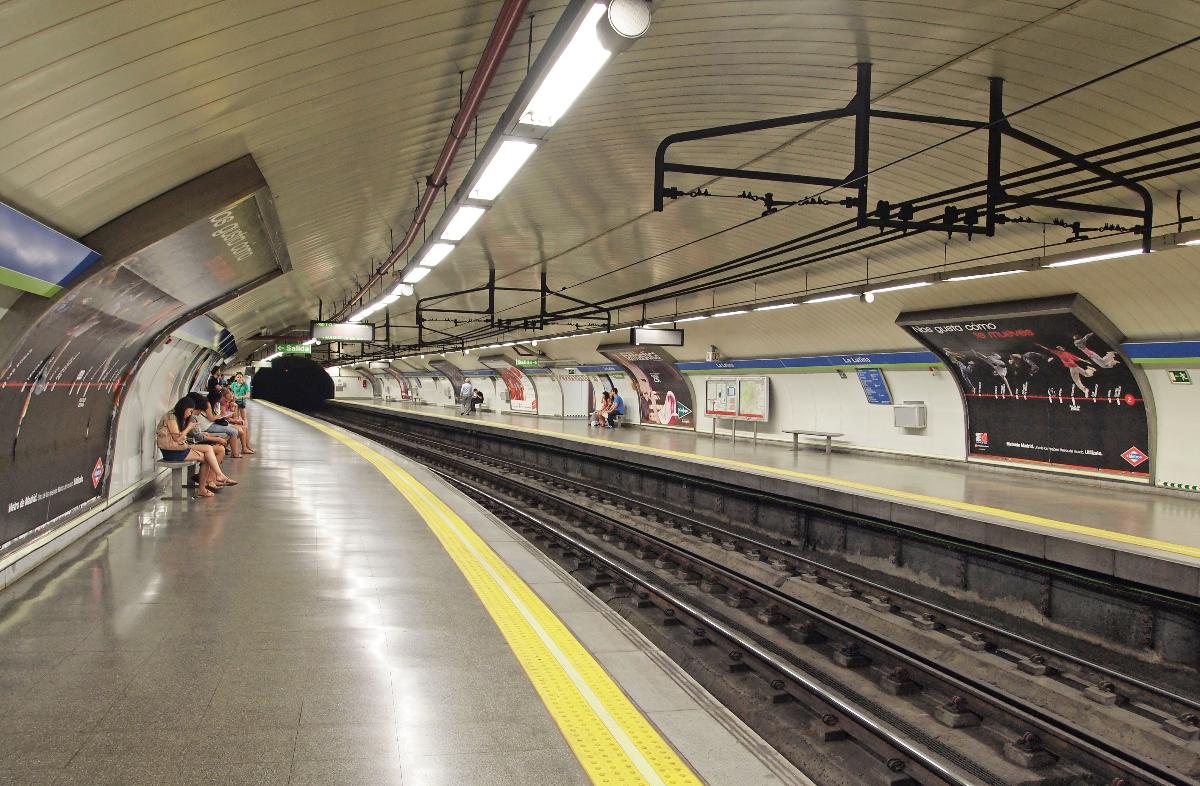 Metro station La Latina in Madrid. 