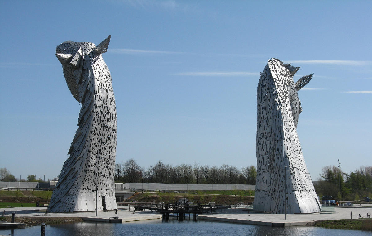 Mane view of the Kelpies 