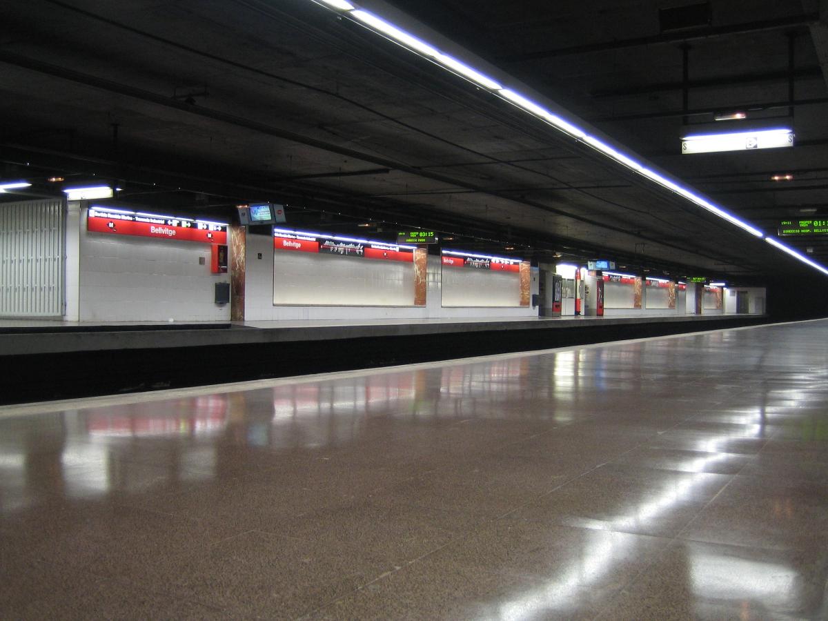Barcelona's metro station Bellvitge 