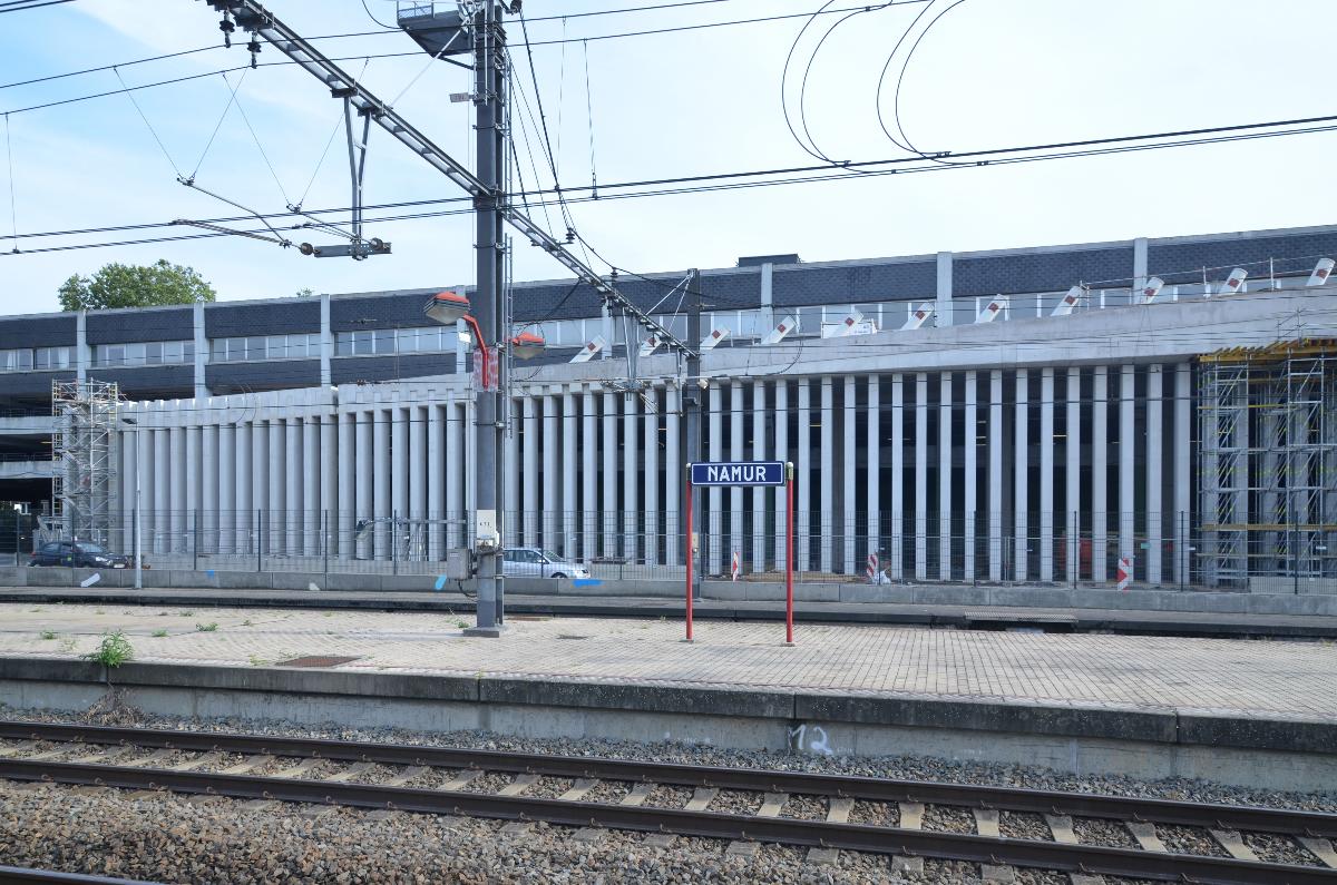 Gare de Namur - Construction de la rampe d'accès à la plateforme de la gare multimodale 