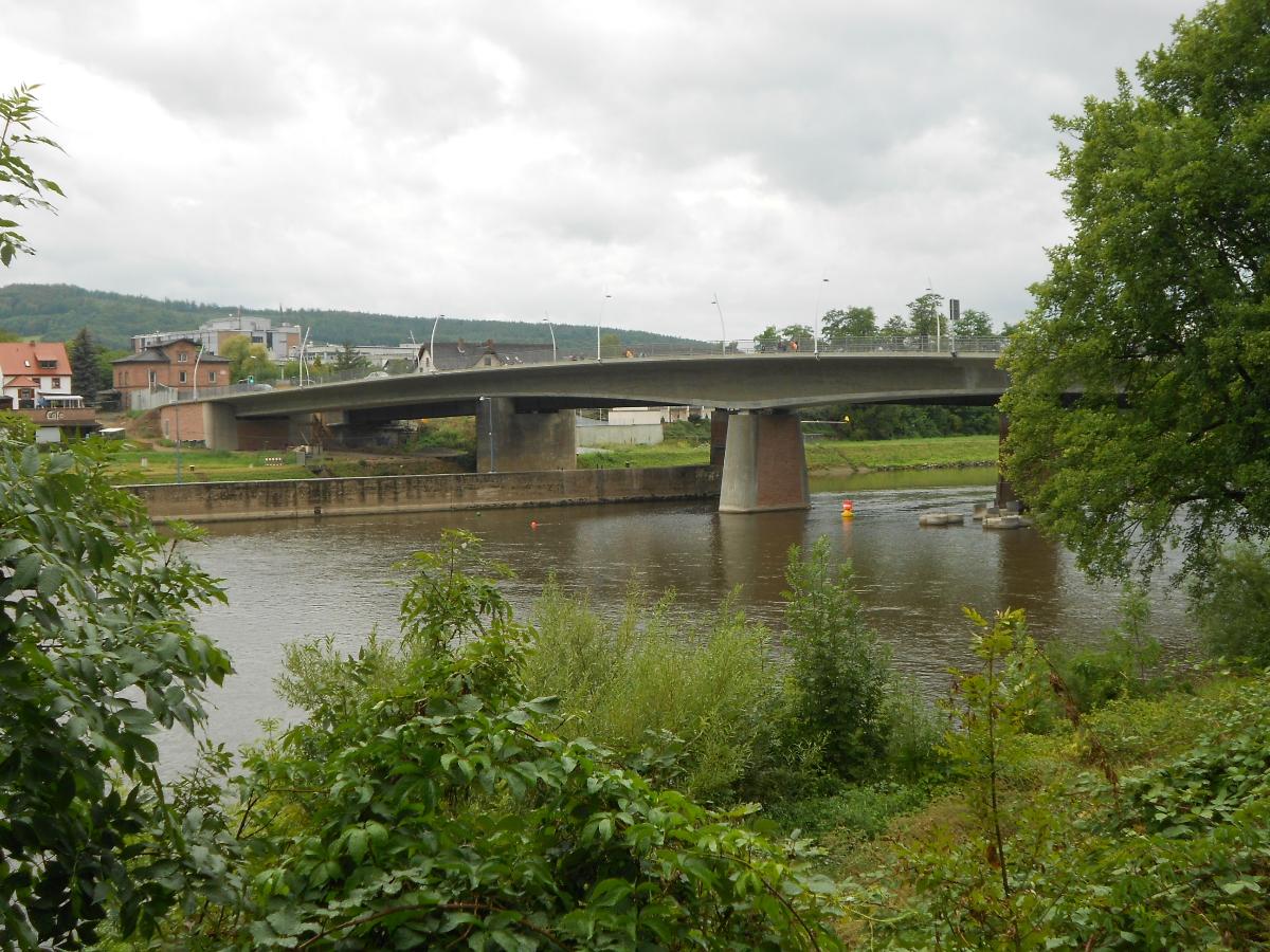 New bridge over the river Main at Klingenberg am Main 