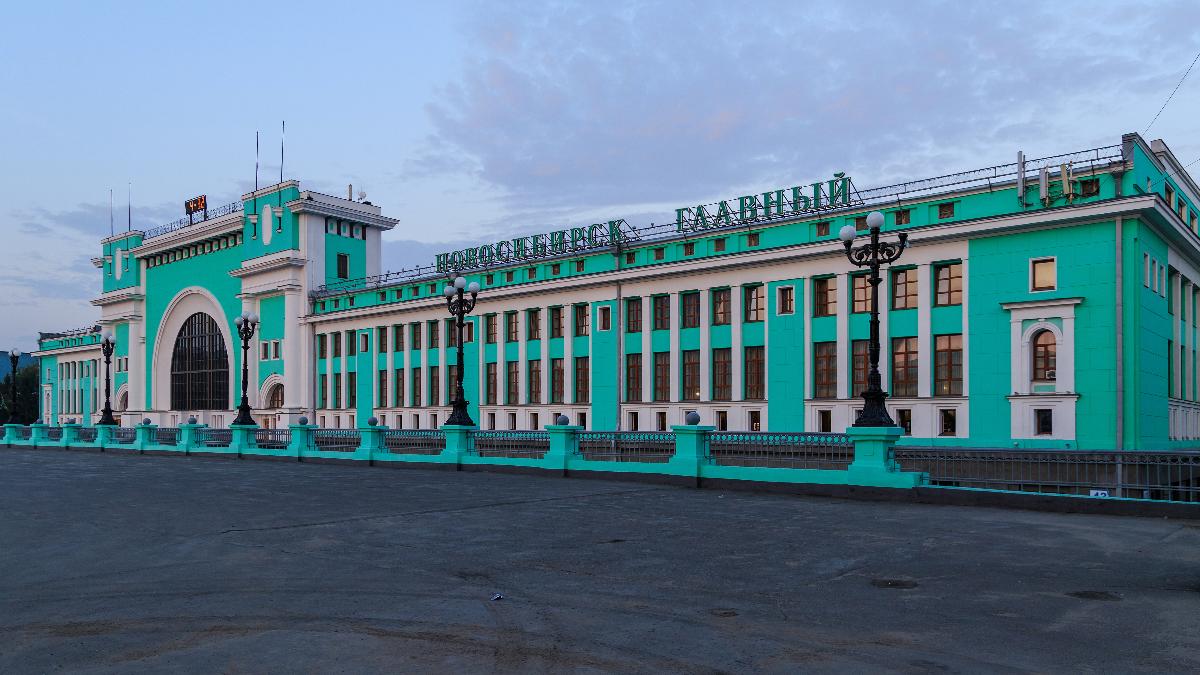 Novosibirsk Glavny railway station in Novosibirsk, Russia 