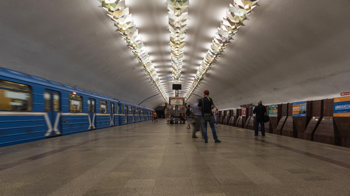 Ploschad Marksa metro station in Novosibirsk, Russia 